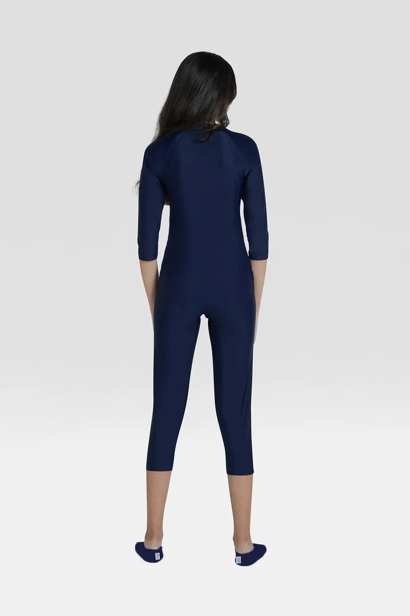 COEGA SUNWEAR  COEGA Girls Youth Slim-kini 3/4 - Navy for Kids | Best Price UAE