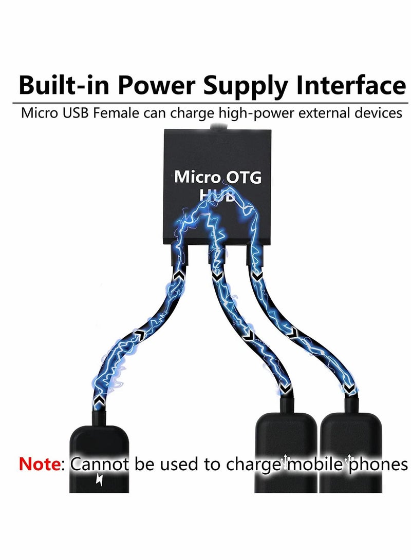 SYOSI USB to Dual USB Cable, for Micro USB Male to 2 USB Female OTG Splitter, for Micro Female, for Android Tablet Pc, SmartPhone, and More - Image 5