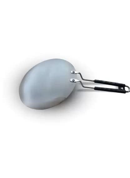 Sonanshi Sonanshi Pure Iron/Loha Roti/Chapati Tawa 9.5 Inches Silver with PVC Handle  - Image 2