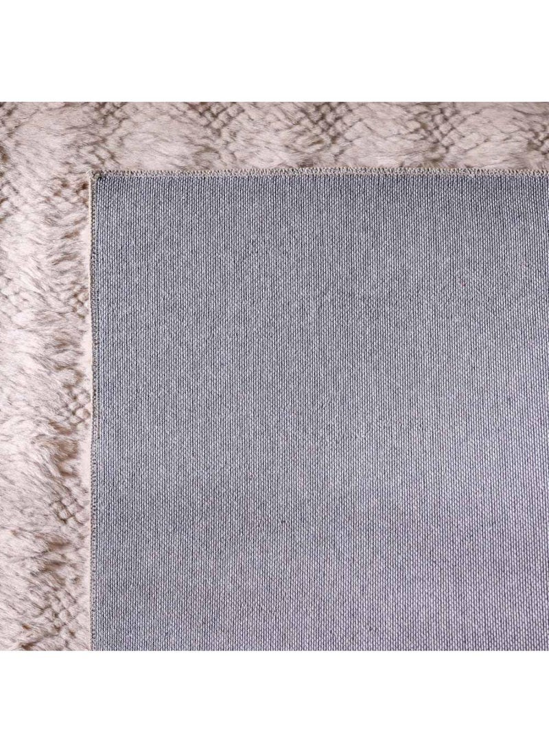 DANUBE HOME Textra Soft Fur Design Rug  Polyester Area Rug Floor Covering L150xW80cm-Beige  - Image 3