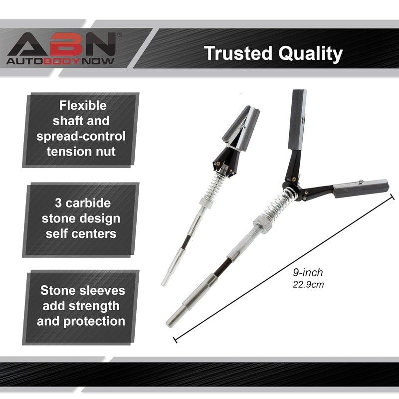 ABN 2in Small Brake Cylinder Hone Tool - Engine Cylinder Hone Deglazer 1.25-3.5in Piston Honing with 3pc Stones 220 Grit - Image 2