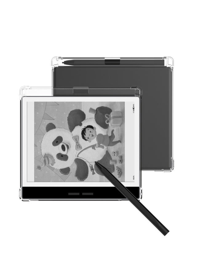 Case Compatible with Bigme B751 7 inch eReader - Lightweight Transparent Flexible Soft Back Cover with Pen Slot - Image 3