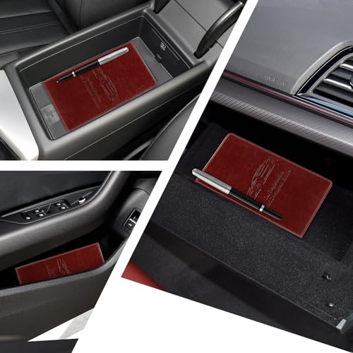 Peisicne Car Registration and Insurance Card Holder for Women Men, Dark Brown Glove Box Paperwork Organizer with Magnetic Buckle for Easy Access and Protect Documents and Various Cards in Vehicle - Image 5