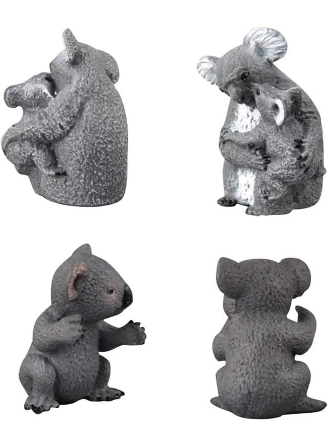 هالامودو نماذج حيوانات عائلة كوالا 5 قطعة ، مجموعة لعبة كوالا الواقعية ، زينة الحيوانات البرية ، ألعاب معرفية حديقة حيوانات الغابة ، هدايا عيد ميلاد الأطفال - Image 3