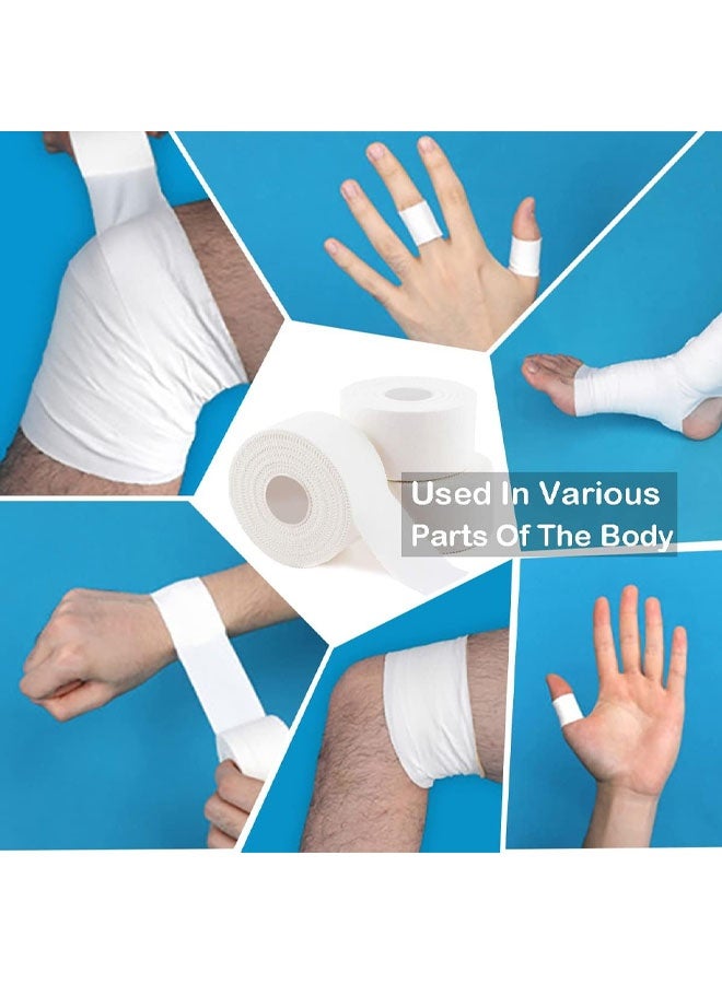 Athletic Sports Medical Tape - No Sticky Residue & Easy to Tear Very Strong Tape for Athlete & Sport Trainers & First Aid Injury Wrap Perfect for Fingers Ankles 1.5in X 30ft (White) - Image 4
