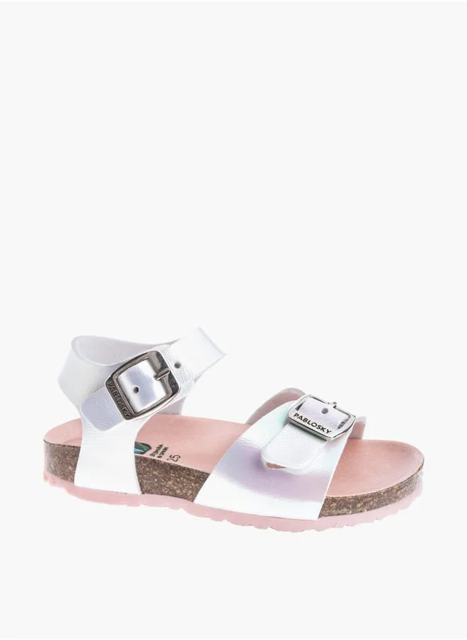 بابلوسكي Girls Strap Sandals With Buckle Closure