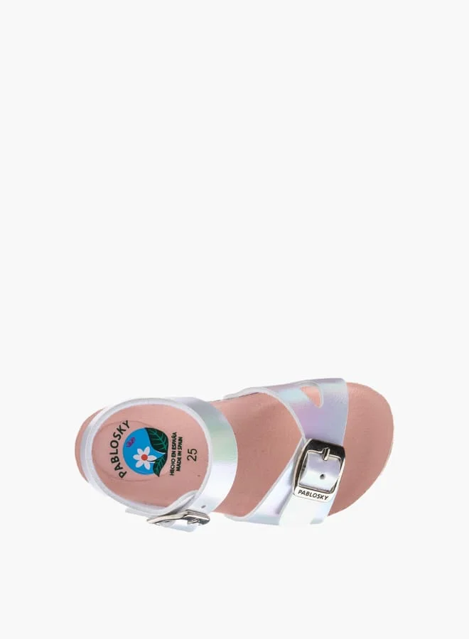 بابلوسكي Girls Strap Sandals With Buckle Closure