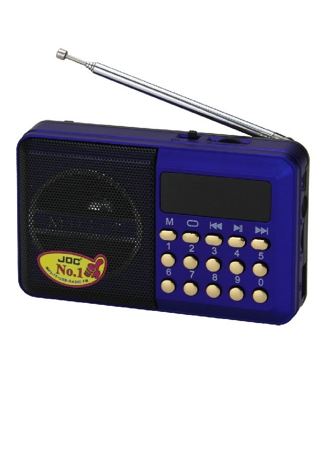 Joc Radio High With Tf And Usb Slots - Blue