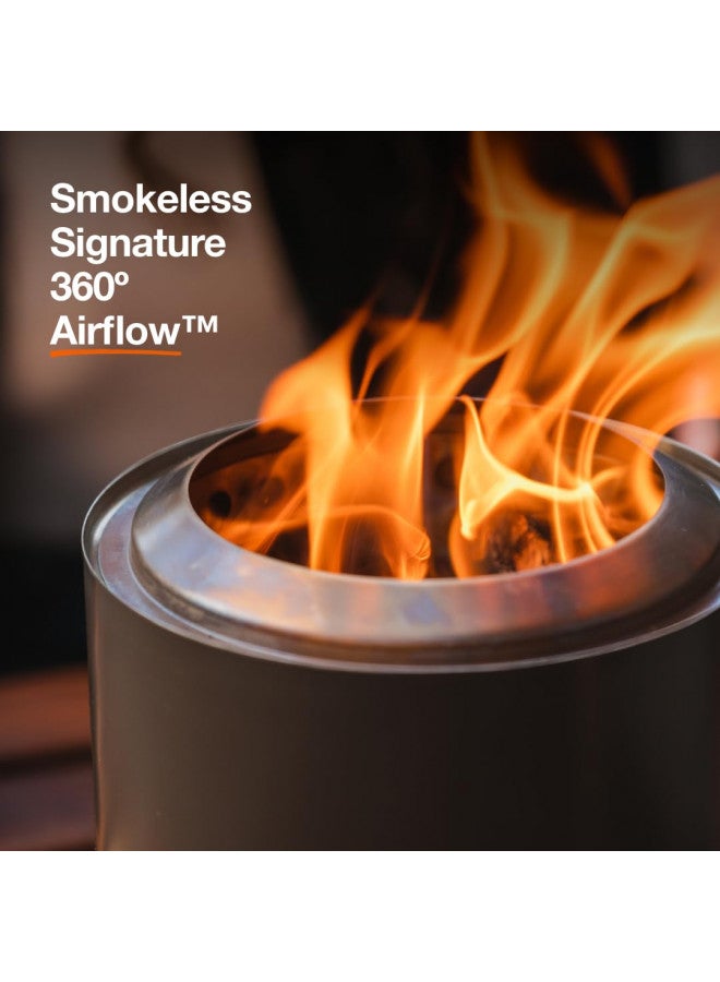 Solo Stove Mesa XL, 7 Inch Tabletop Fire Pit with Stand - Smokeless, Stainless Steel Fire Pit for Camping, Outdoor & Patio- Wood Burning or Pellet Fueled Portable Bonfire, 2.3lbs, Stainless Steel - Image 1