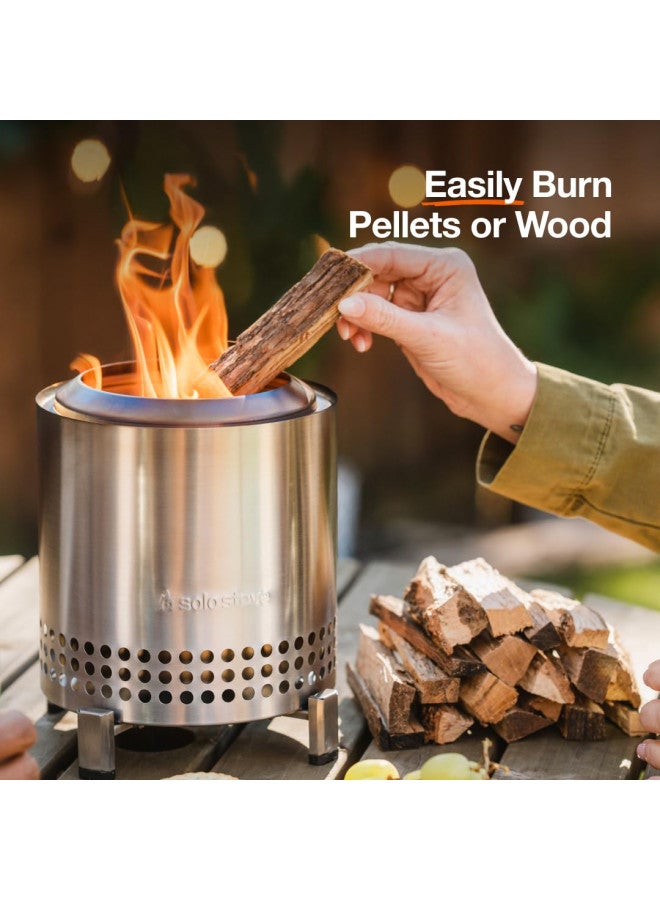 Solo Stove Mesa XL, 7 Inch Tabletop Fire Pit with Stand - Smokeless, Stainless Steel Fire Pit for Camping, Outdoor & Patio- Wood Burning or Pellet Fueled Portable Bonfire, 2.3lbs, Stainless Steel - Image 4