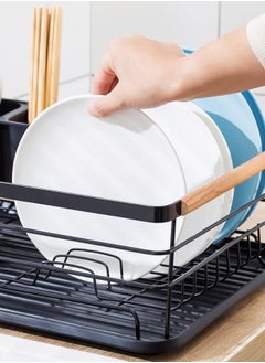 RACK STORE KITCHEN DISH RACK, COUNTERTOP PLATE RACK WITH DRAIN TRAY  - Image 3