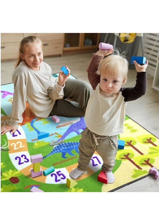 Berma Baby سجادة لعب للأطفال عليها خريطة حركة المرور في المدينة، سجاد لغرفة المعيشة، مسار سيارة، ديكور غرفة النوم، سجادة لعب للأطفال، سجادات أرضية غير قابلة للانزلاق - Image 5