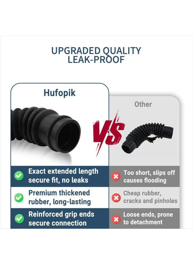 Hufopik 1 Pcs Washer Drain Hose Assembly AEM73213001 - Thicker Tub-to-Pump Connector with Stainless Steel Hose Clamps - Compatible with LG Washing Machines - Image 3