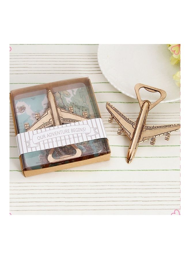 NIBEMINENT 2-Piece Alloy Plane Design Bottle Opener Multicolor - Image 1