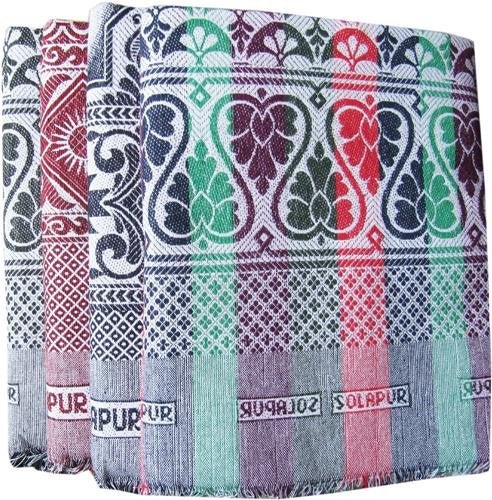 Textilekart Cotton Blanket Multicolour 88x57inches Set of 4