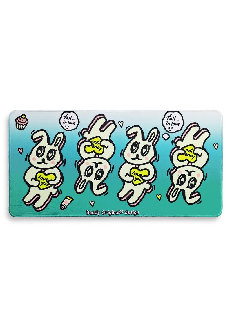 Generic Large Gaming Mouse Pad, Cartoon Rabbit (60cm x 30cm x 2mm), Extended Thickened Waterproof Non-Slip Spill-Proof Mouse Mat with Special Textured Surface, Anti-wear Stitched Edges for Keyboard and PC  - Image 1