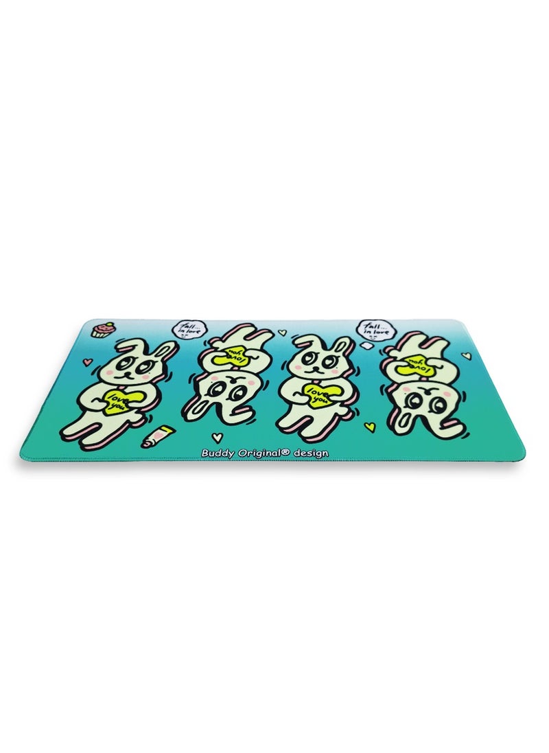 Generic Large Gaming Mouse Pad, Cartoon Rabbit (60cm x 30cm x 2mm), Extended Thickened Waterproof Non-Slip Spill-Proof Mouse Mat with Special Textured Surface, Anti-wear Stitched Edges for Keyboard and PC  - Image 2