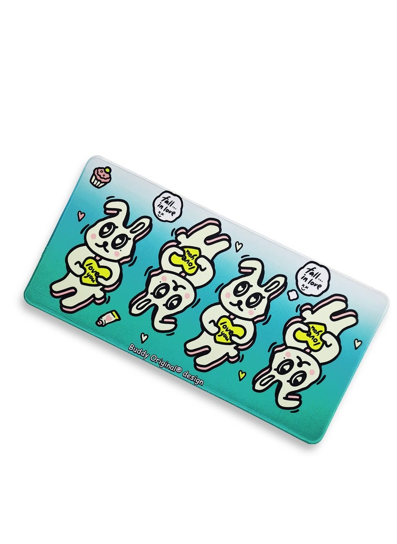 Generic Large Gaming Mouse Pad, Cartoon Rabbit (60cm x 30cm x 2mm), Extended Thickened Waterproof Non-Slip Spill-Proof Mouse Mat with Special Textured Surface, Anti-wear Stitched Edges for Keyboard and PC  - Image 4