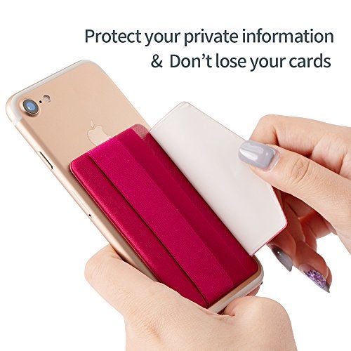 Sinjimoru Phone Grip Card Holder with Flap, Credit Card Holder for iPhone and Android, Stick-On Wallet, Phone Holder, Finger Strap for Smartphones. Sinji Pouch B-Flap, [Black] - Image 5