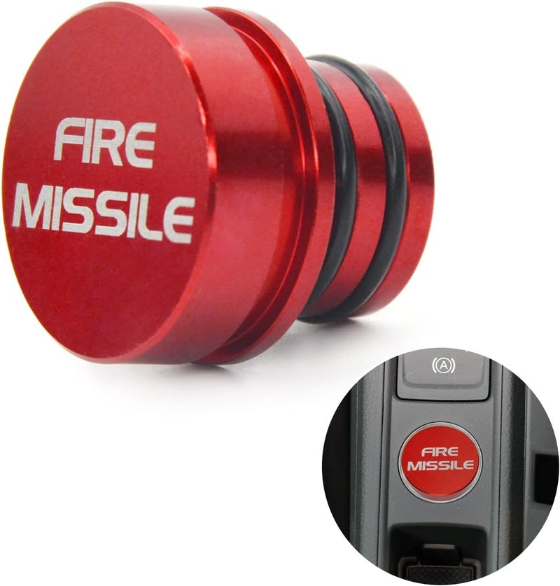GeeWatom Cigarette Lighter Plug Cover Billet Aluminum Cigarette Lighter Plug, Fits All Vehicles with Standard 12 Volt Power Source Aluminum Dustproof Plug (FIRE Missile+Eject) - Image 4