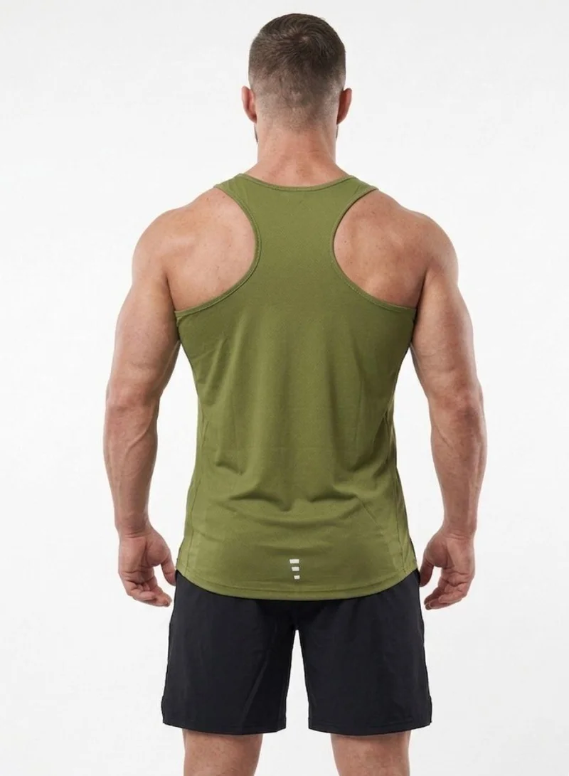 Prima Ace Men's Tank Top Workout Lightweight Gym Dry Fit Green