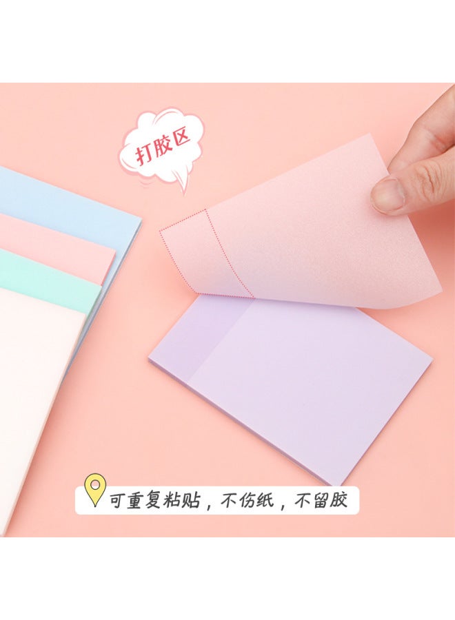Pearlescent Frosted Sticky Notes For Students With High Appearance, Transparent Sticky Note Pads, Colorful Flash Note Pads - Image 2