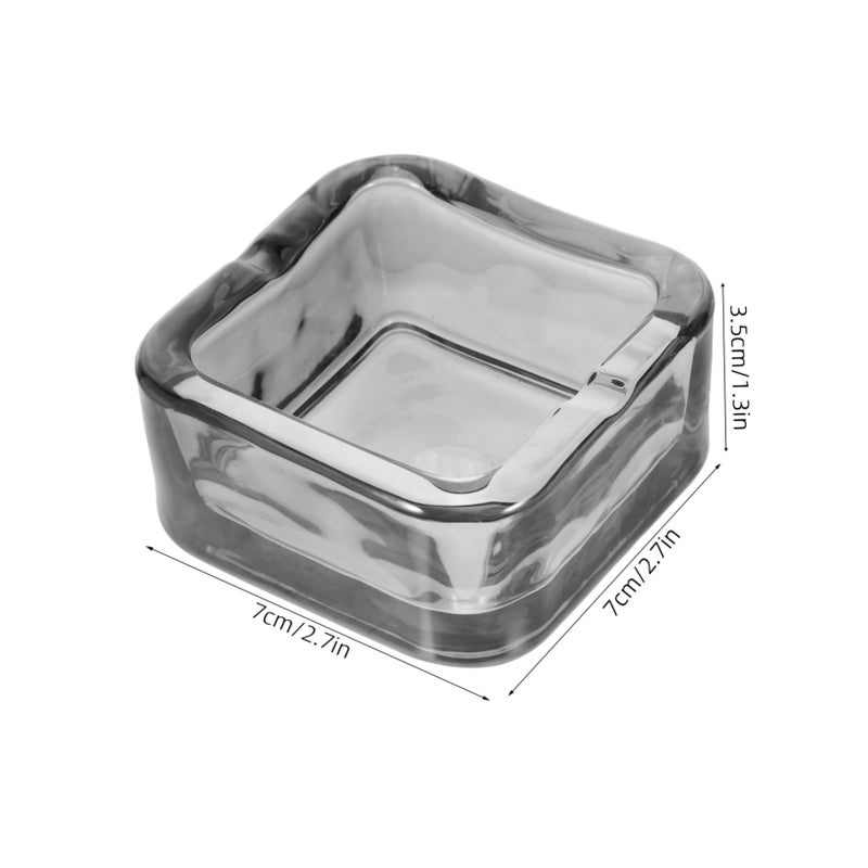 Heavy Glass Ashtray for Indoor Outdoor Use Decorative Ash Holder Easy to Clean - Image 3