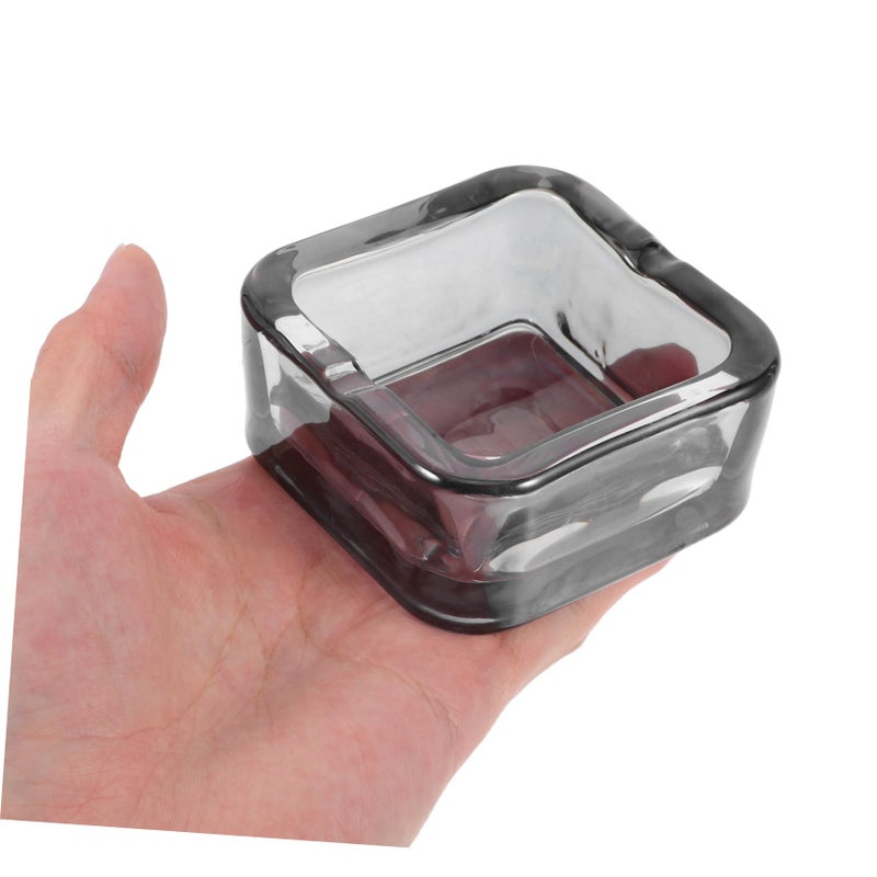 Heavy Glass Ashtray for Indoor Outdoor Use Decorative Ash Holder Easy to Clean - Image 5