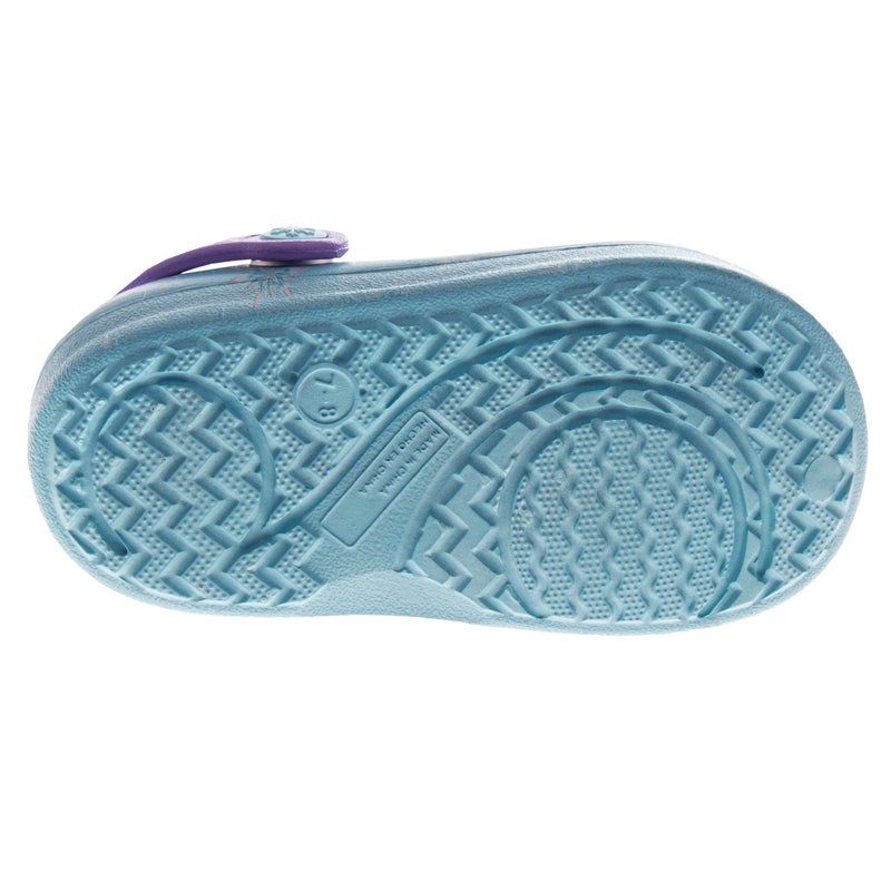 Josmo Kids Frozen Clog Sandal Waterproof Slip-On Slides for Girls - Anna Elsa Closed Toe Clogs with Backstrap - Blue Ice (Size 9-10 Toddler) - Image 3