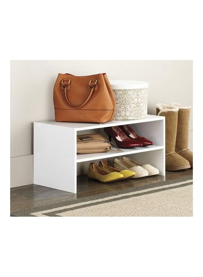 Dream house Wood Shoe Rack And Stackable White - Image 2