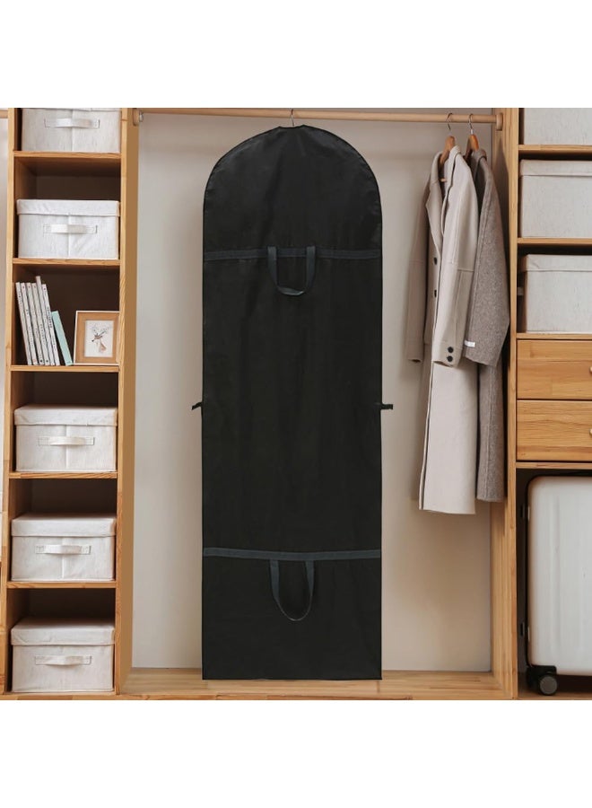 Black 60x180cm Garment Bag Clothes Dust Cover, Dustproof Protector for Suits, Dresses, Coats - Travel & Closet Storage - Image 1
