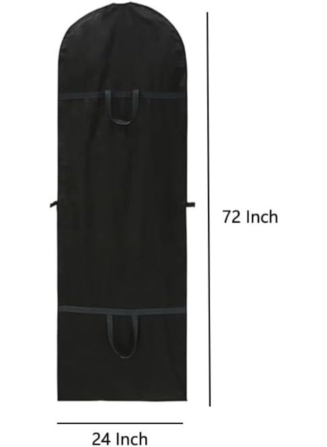 Black 60x180cm Garment Bag Clothes Dust Cover, Dustproof Protector for Suits, Dresses, Coats - Travel & Closet Storage - Image 5