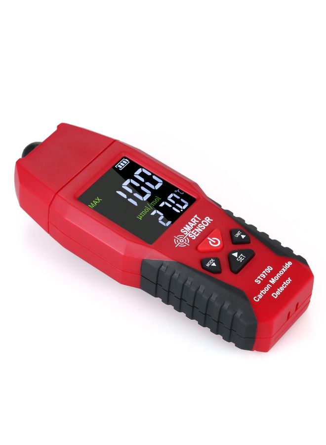 NIBEMINENT Handheld LCD Display Carbon Monoxide Meter Red/Black 19.50 x 7.70 3.50cm - Image 2