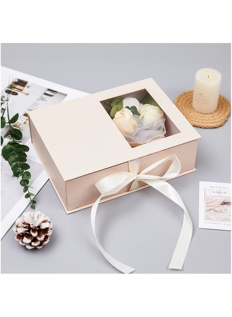 مايل ميلو صندوق هدايا معطر جو مع أعواد بخور وباقة زهور صناعية، هدايا برائحة الورد الوردي لها، مجموعة هدايا عيد ميلاد وعيد الأم للنساء - Image 5