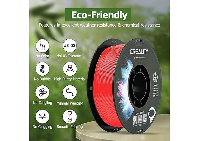 3idea 3 idea Imagine Create Print Creality CR PETG 1Kg Filament (Red) - Image 2