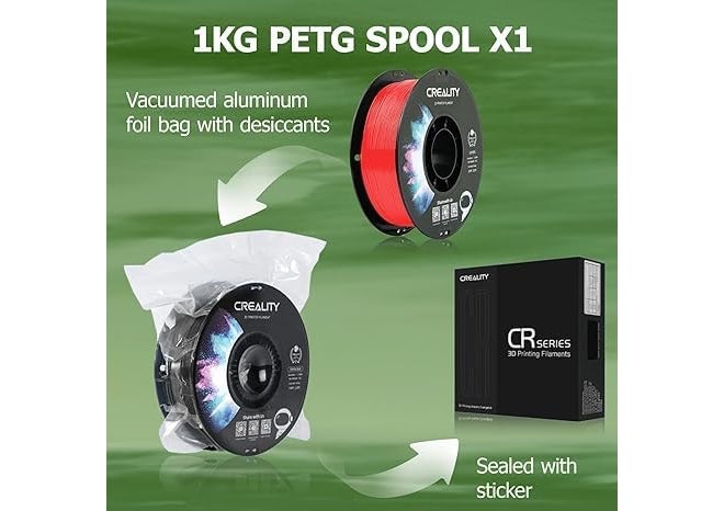 3idea 3 idea Imagine Create Print Creality CR PETG 1Kg Filament (Red) - Image 5