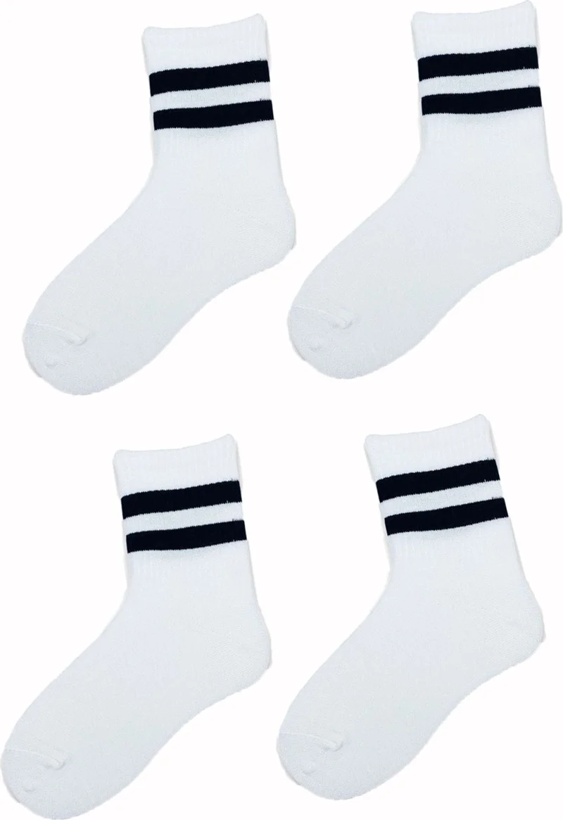 Hepsine Rakip Rivals All 4 Unisex Striped Short Socks Cotton Tennis Economical Sports
