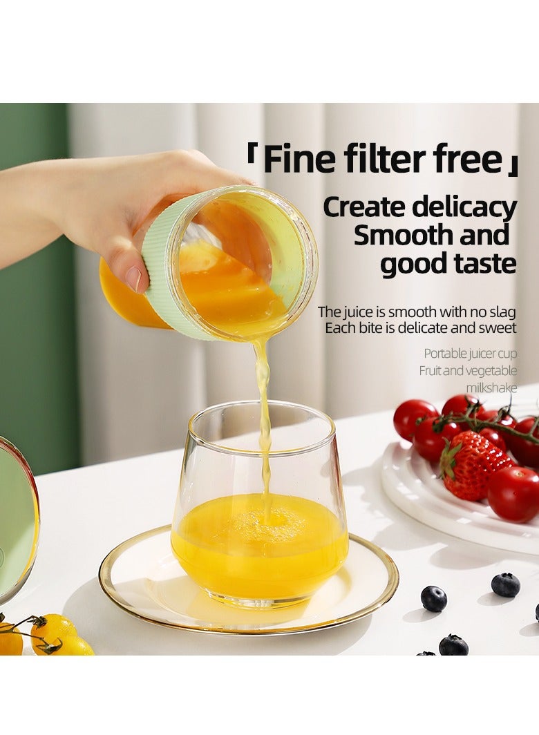 Portable Juicer Cup, Electric USB Rechargeable 350ml Blender Cup with 6 Sharp Blades, Personal Mixer Cup Juicer Bottle with Straw, for Travel Picnic Office Gym (K1 White 350ml) - Image 5