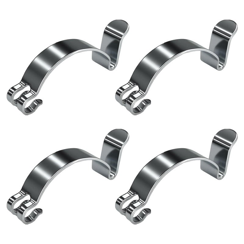 HHZL Car Air Filter Clips Metal Air Filter Cleaner Housing Box Lid Spring Clamp Silver Heavy Duty Airs Cleaner Cover Clip Clamps Suitable for Most Car Accessories Replacement Parts 4PCS - Image 3