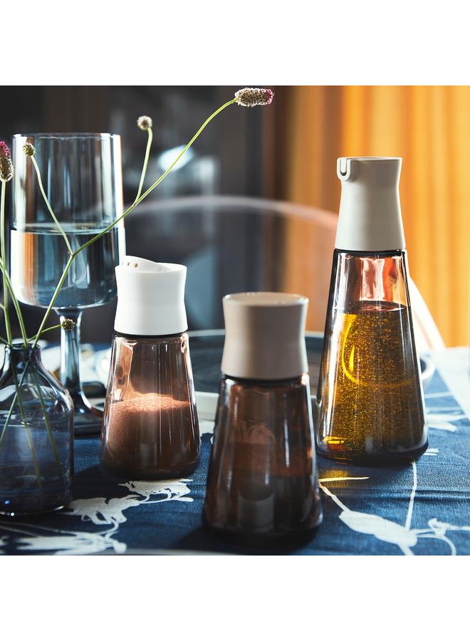 زبون علبة ملح وفلفل، زجاج/بني، 12 سم - Image 5