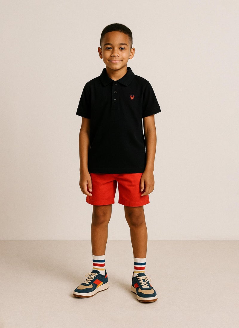 مينوتي شورت تشينو للأولاد بخصر قابل للتعديل - Image 1