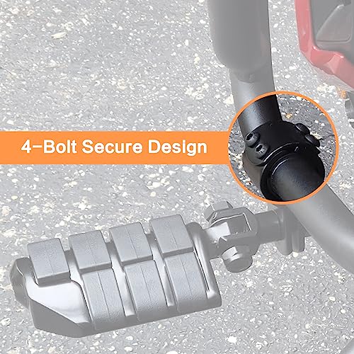 VG MOTO VGMOTO Motorcycle 1.25" Highway Footpegs Adjustable Foot Pegs Footrests with Clamps Mounts kit Compatible with Harley Touring Sportster Softail Road Glide Street Glide with 1 1/4 inch Engine Guard - Image 3