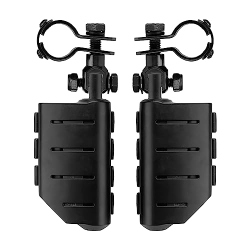 VG MOTO VGMOTO Motorcycle 1.25" Highway Footpegs Adjustable Foot Pegs Footrests with Clamps Mounts kit Compatible with Harley Touring Sportster Softail Road Glide Street Glide with 1 1/4 inch Engine Guard - Image 5
