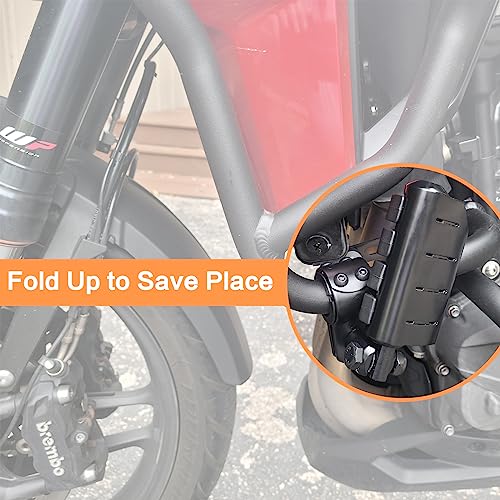 VG MOTO VGMOTO Motorcycle 1.25" Highway Footpegs Adjustable Foot Pegs Footrests with Clamps Mounts kit Compatible with Harley Touring Sportster Softail Road Glide Street Glide with 1 1/4 inch Engine Guard - Image 4
