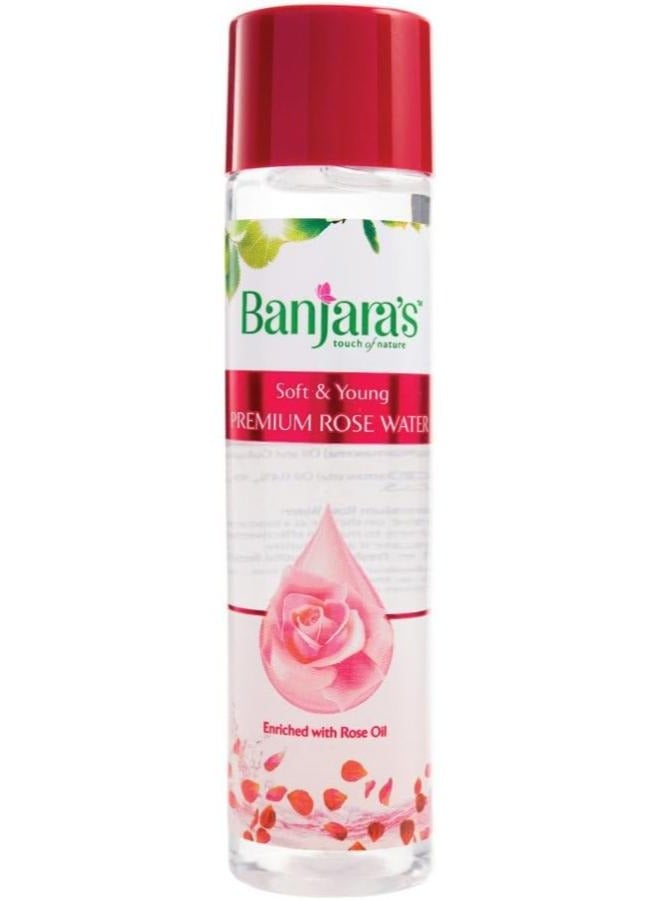 Premium Rose Water Soft & Young Enriched with Rose Extract Pink 120 ml