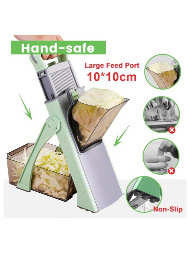 Dreamzon Mandoline Vegetable Slicer, Veg Chopper with 4 Cutter Modes Adjustable Thicknesses - Image 1