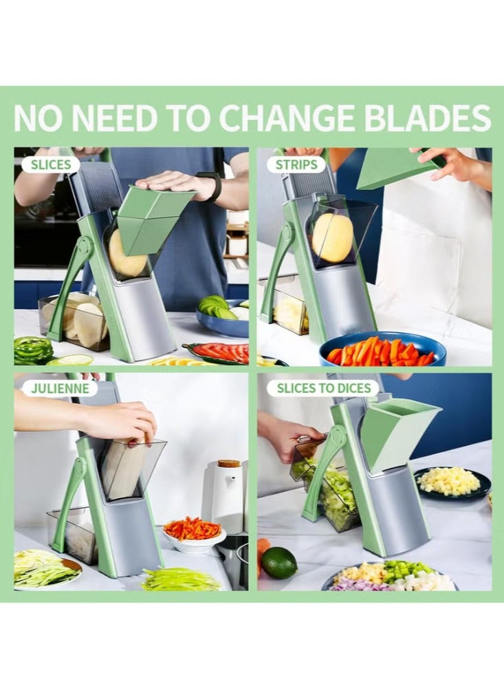 Dreamzon Mandoline Vegetable Slicer, Veg Chopper with 4 Cutter Modes Adjustable Thicknesses - Image 2