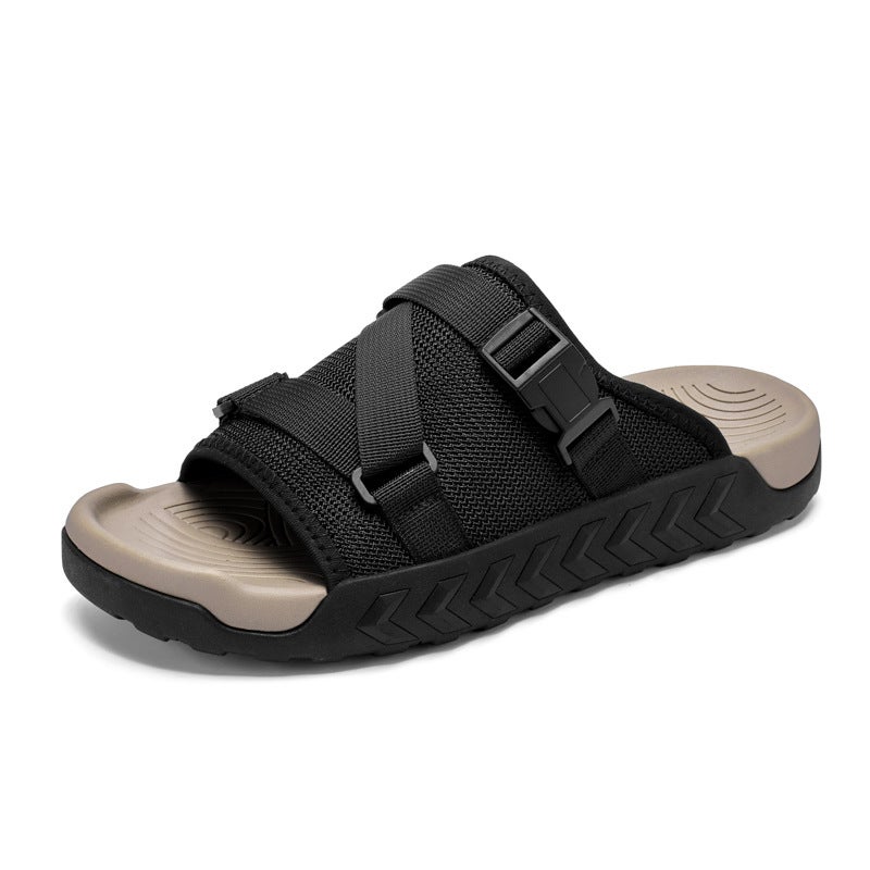 Slip-On Feeling Slippers Women'S Summer Thick-Soled Indoor Home And Household Wearing Quiet Bathroom Non-Slip Sandals For Couple Men - Image 2