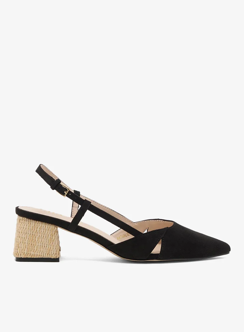 ELLA Slingback Pump With Raffia Heel