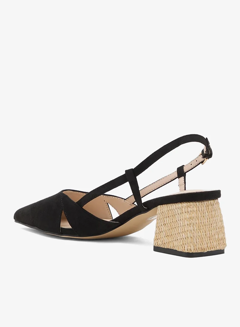 ELLA Slingback Pump With Raffia Heel